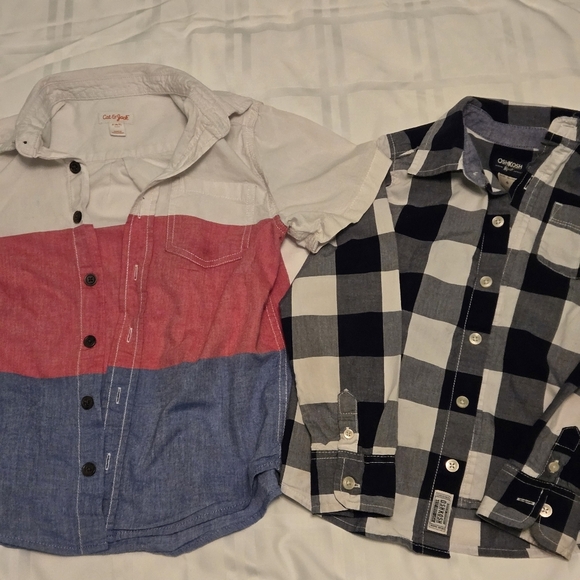 Lot of 2 boys size 6 shirts (OshKosh and Cat & Jack) - Picture 1 of 8